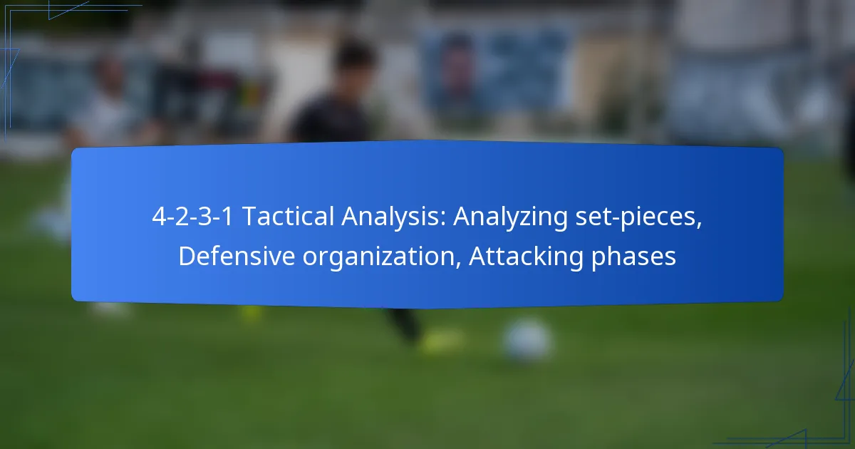 4-2-3-1 Tactical Analysis: Analyzing set-pieces, Defensive organization, Attacking phases