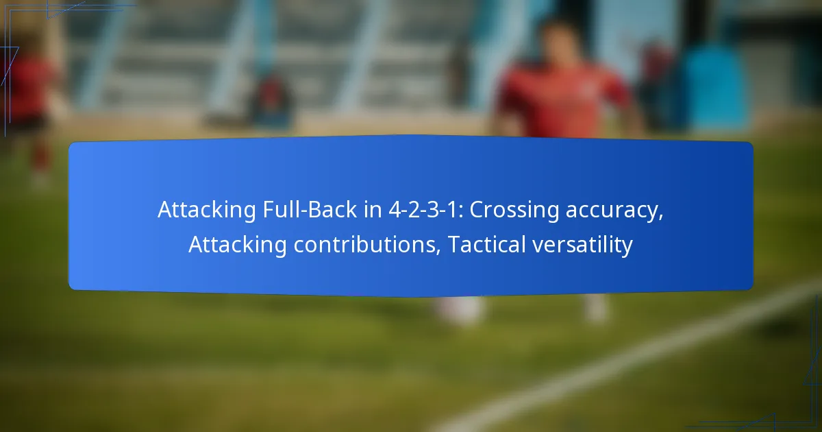 Attacking Full-Back in 4-2-3-1: Crossing accuracy, Attacking contributions, Tactical versatility