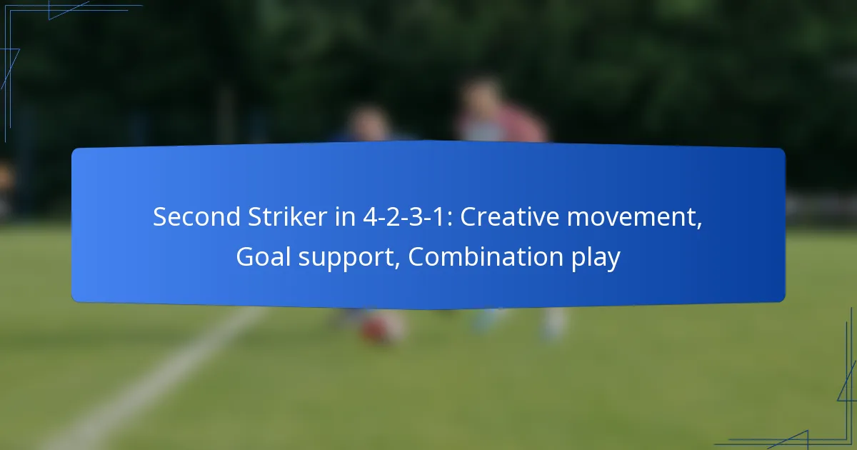 Second Striker in 4-2-3-1: Creative movement, Goal support, Combination play