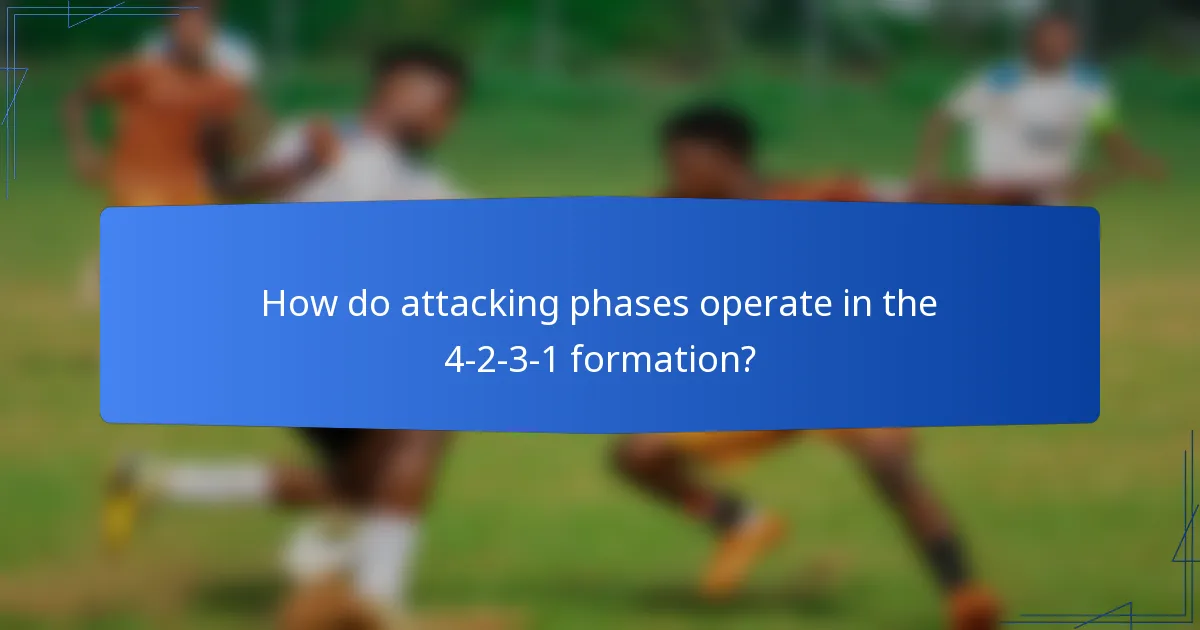 How do attacking phases operate in the 4-2-3-1 formation?